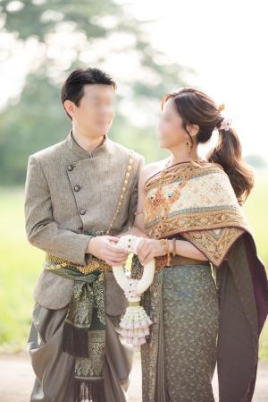 ชุดไทยเจ้าสาว ชุดไทยจักรพรรดิ์ เช่าที่แบมบี้ เวดดิ้ง ห้วยขวาง